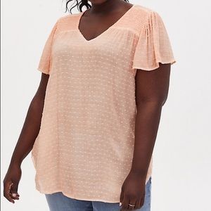 Torrid Summer Dot Smocked Flowy Top - Plus Size 2X